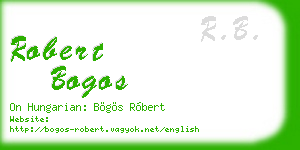 robert bogos business card